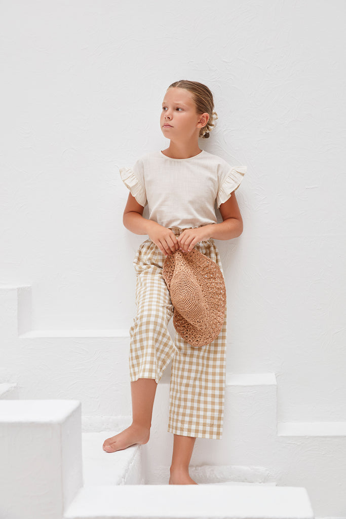 Milly Trousers - Yellow Gingham