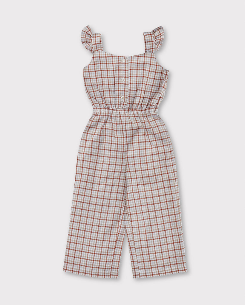 Martha Jumpsuit - Checked Red