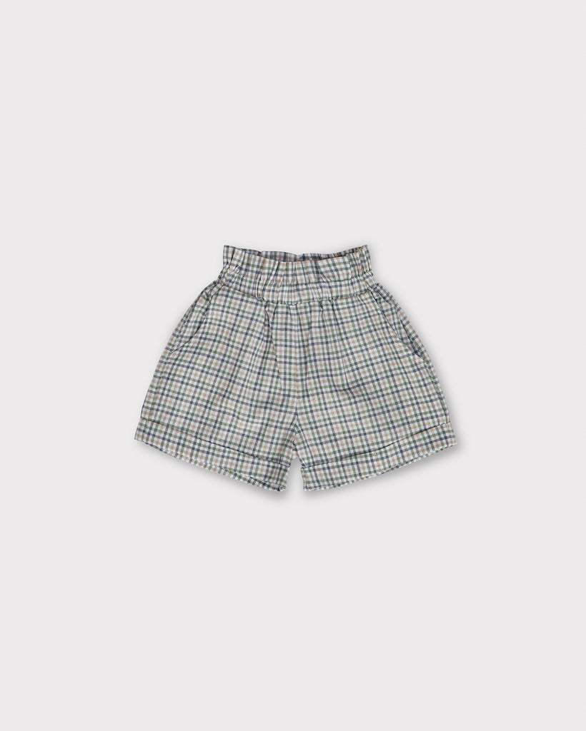 Alba Shorts - Checkered Green